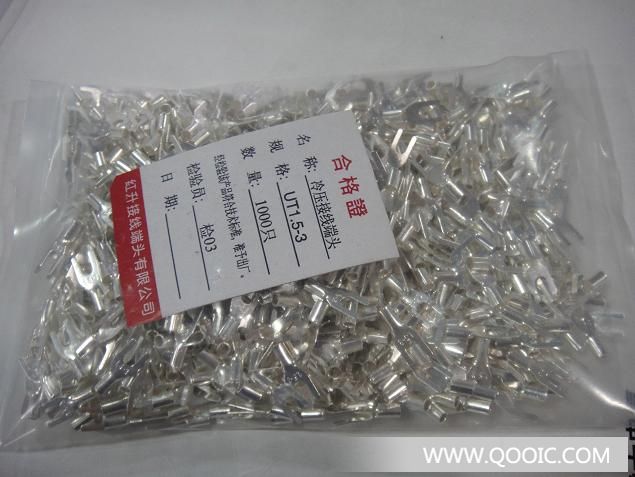 厂家批发价出售 冷压接线端头:UT1.5-3 铜质:黄铜 表面处理:镀银 压线脚:可以压制1.5平方以下的电线 螺丝孔:3个大(内孔直径为3mm) 厚度为:0.4mm(此价格为小型价格图片展示为中型价格为23元/包 有厚度0.5的 价格为30元/包) 备注: 一包为1000个 其他属性 工作频率:交流工作频率50HZ(60hz) 额定电压:660VAC 直流440VDC 最大电流:19A 工作环境:温度-55度—121度